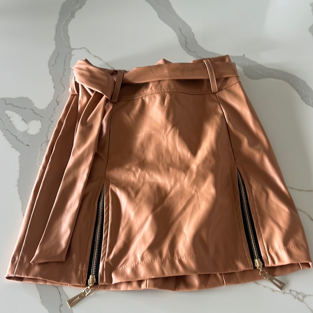 Faux Leather Mini Skirt